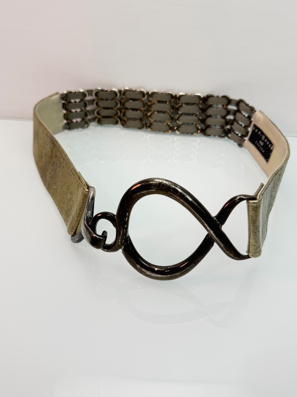 Suzi Roher Womens Stretch Belt Size S Metal Buckle